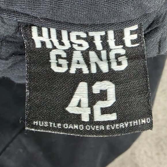 Mens Hustle Gang Black Cargo Shorts 100% Cotton 11" Inseam Size 42 - Picture 3 of 10